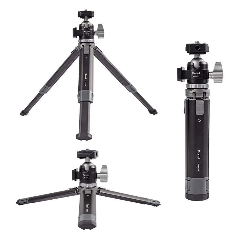 XILETU XTD30-MC22 Telescopic Tripod with 1/4 Screw Tripod Selfie Stick