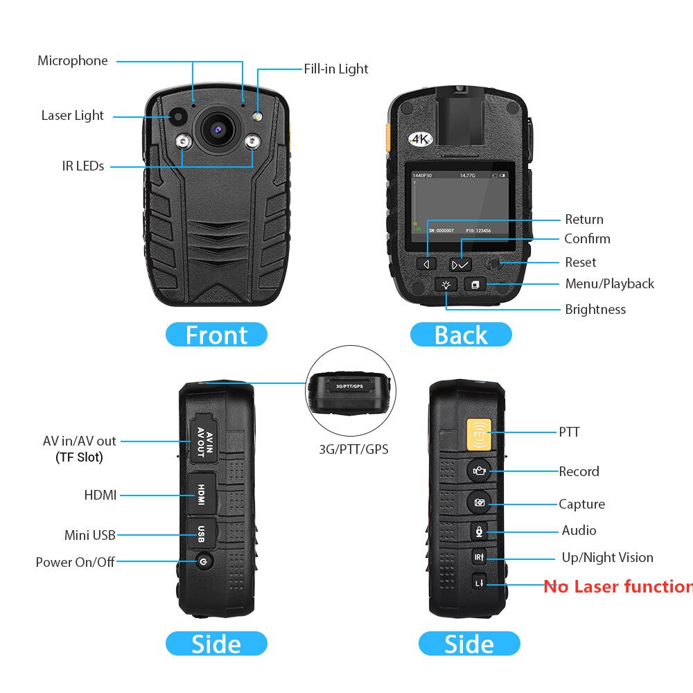 Boblov Z6 Mini Camcorder Recorder Body Worn Camera