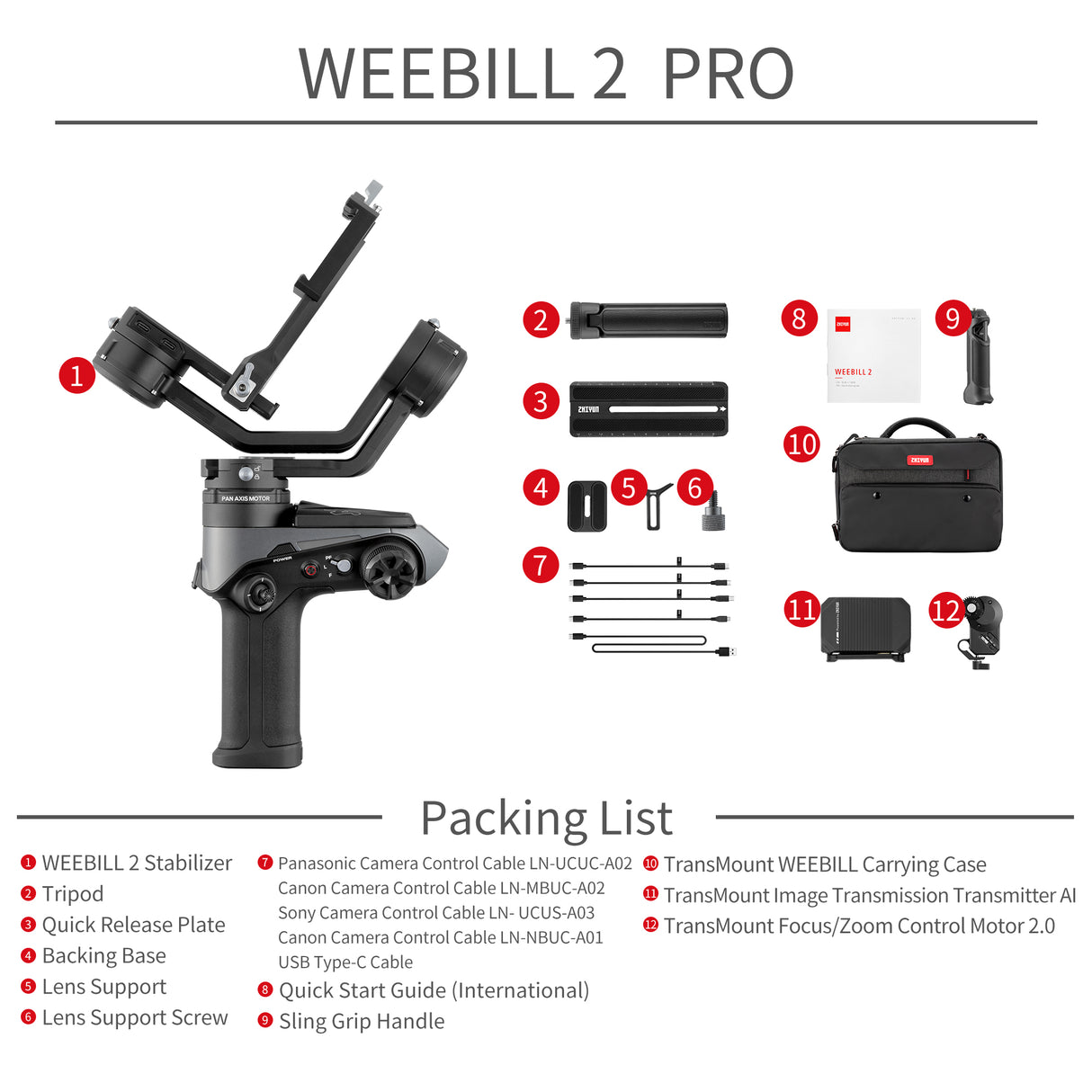 ZHIYUN WEEBILL 2 Kamera-Gimbal-Handstabilisator