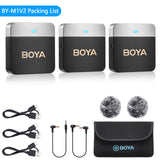 Boya M1V Series 2.4GHz Dual-Channel Wireless Microphone System