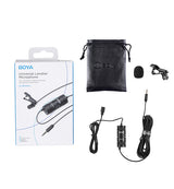 BOYA BY-M1 PRO II 6m Condenser Lavalier Lapel Microphone for Smartphone iPhone