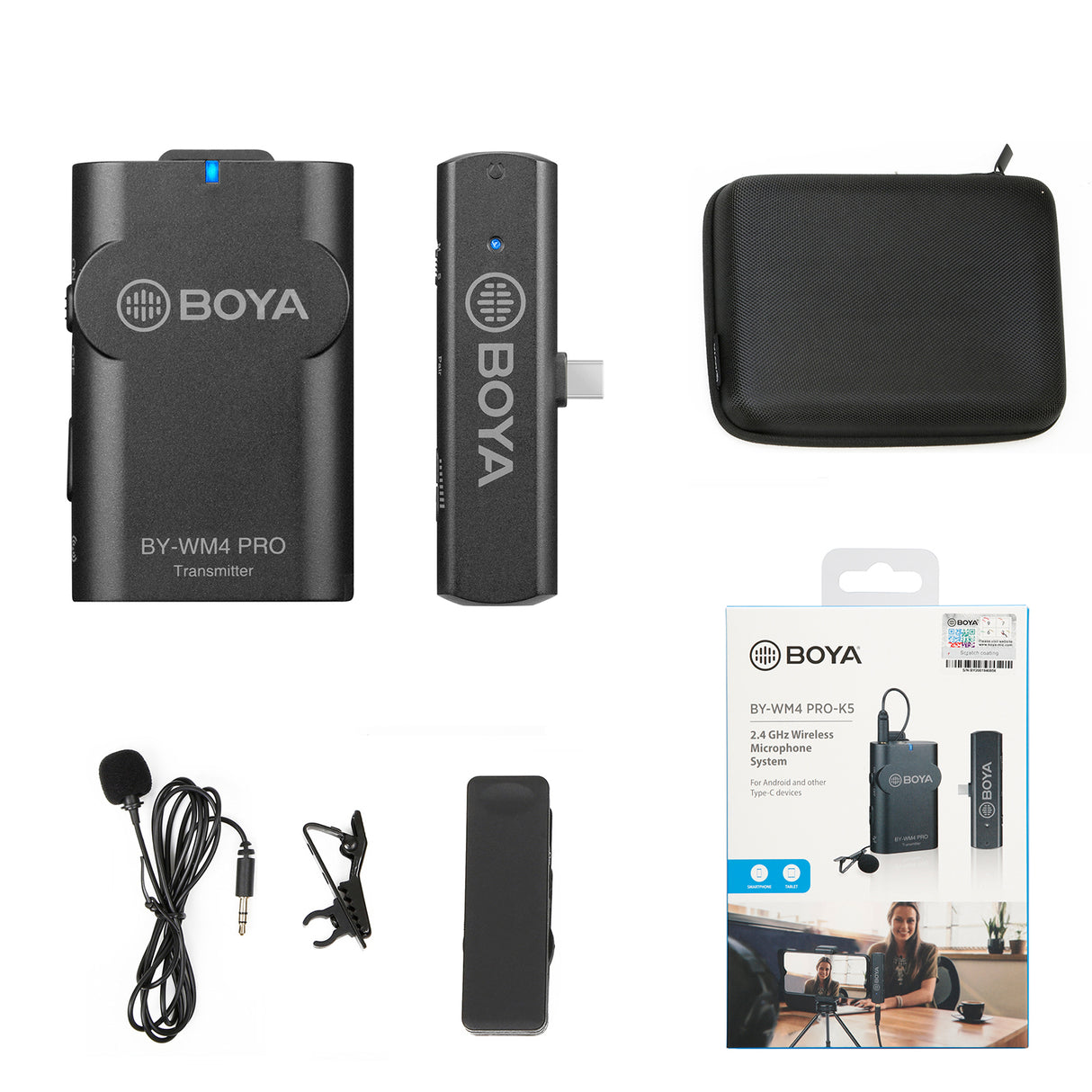 BOYA BY-WM4 PRO Wireless Lavalier Lapel Microphone