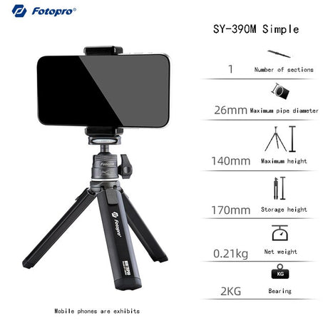 Fotopro SY390 Metal Desktop Tripod FOR Camera