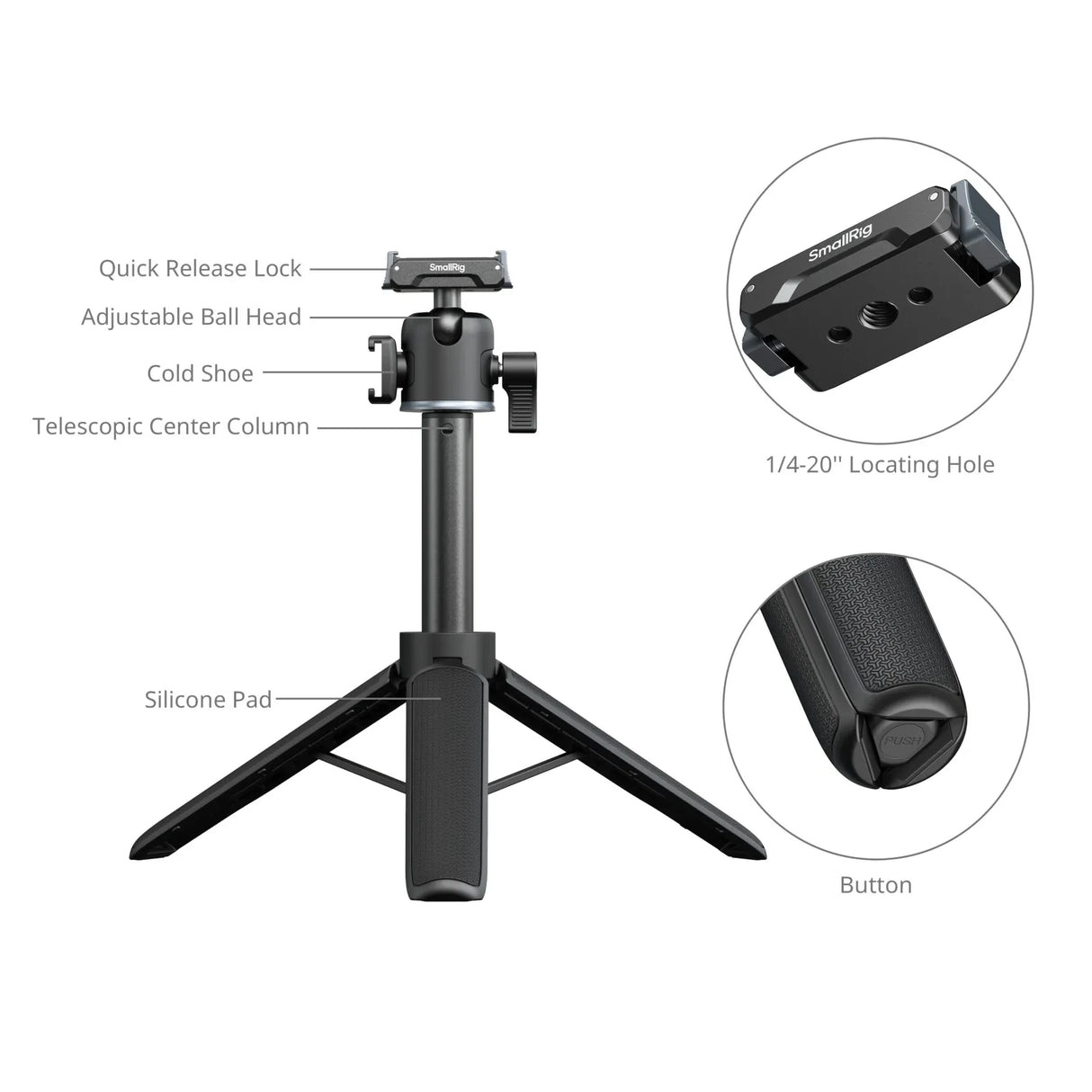 Smallrig Grip-Tripod for DJI Osmo Action 5 Pro / 4 / 3