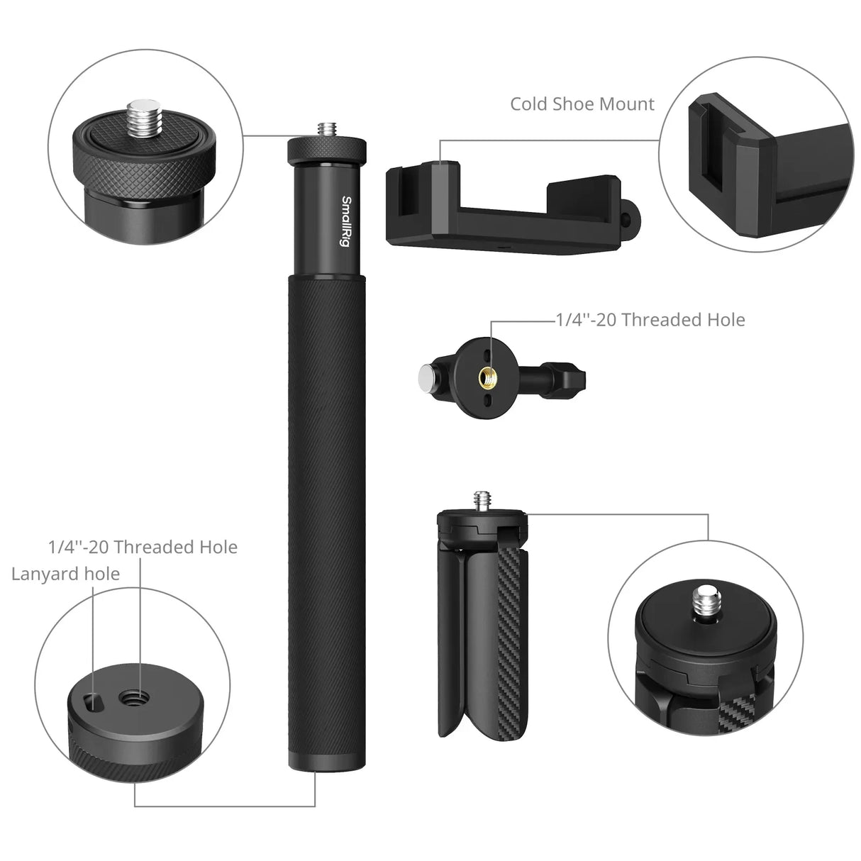 Smallrig Selfie Stick for Action Cameras