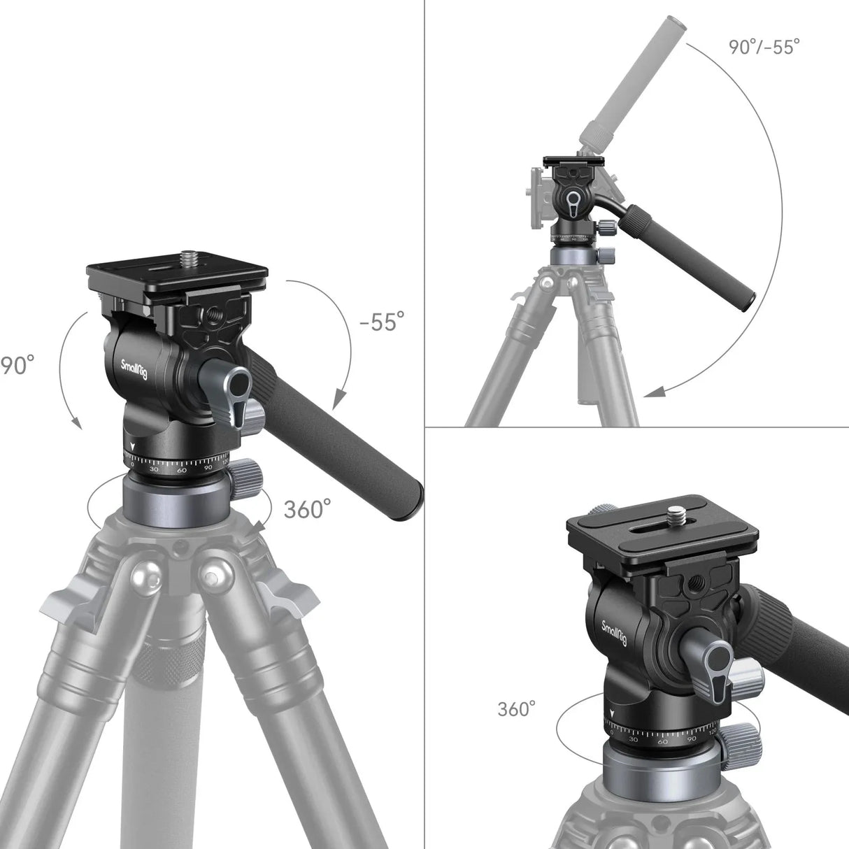 Smallrig CH20 Video Tripod Head with Leveling Base