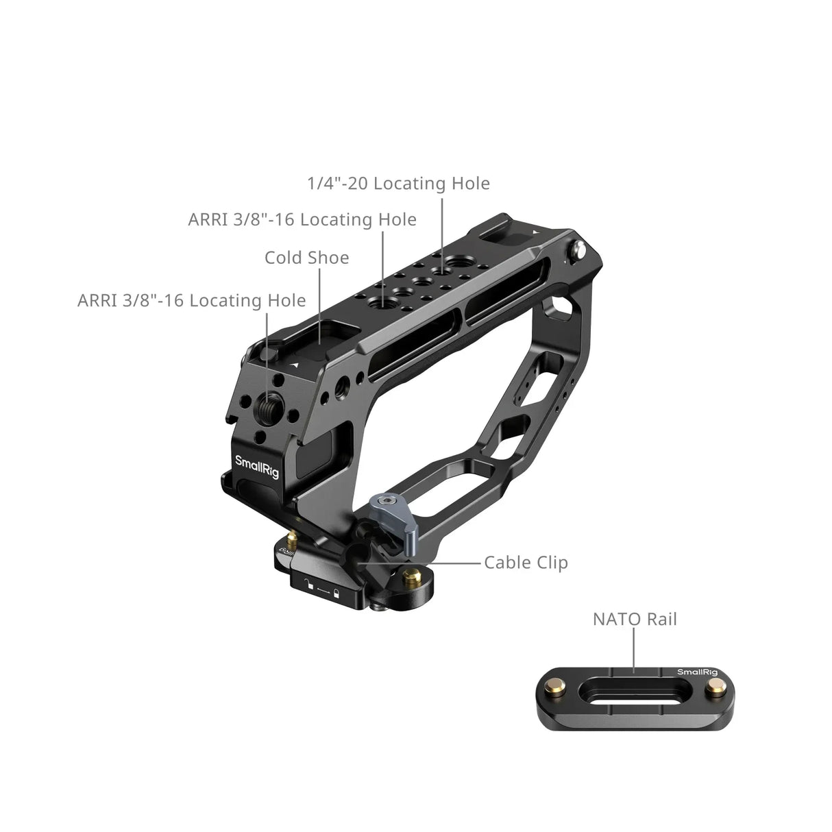 Smallrig D-Style Camera Top Handle with NATO Clamp