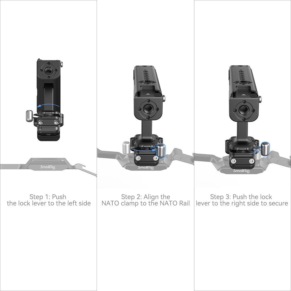 SmallRig Snap-on Quick Lock NATO Side Handle 4017 Top Handle 4175