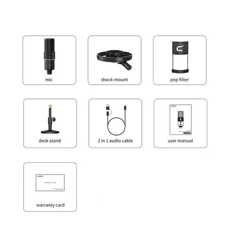 Comica-STA-U2D  RGB Cardioid Condenser USB Microphone Kit