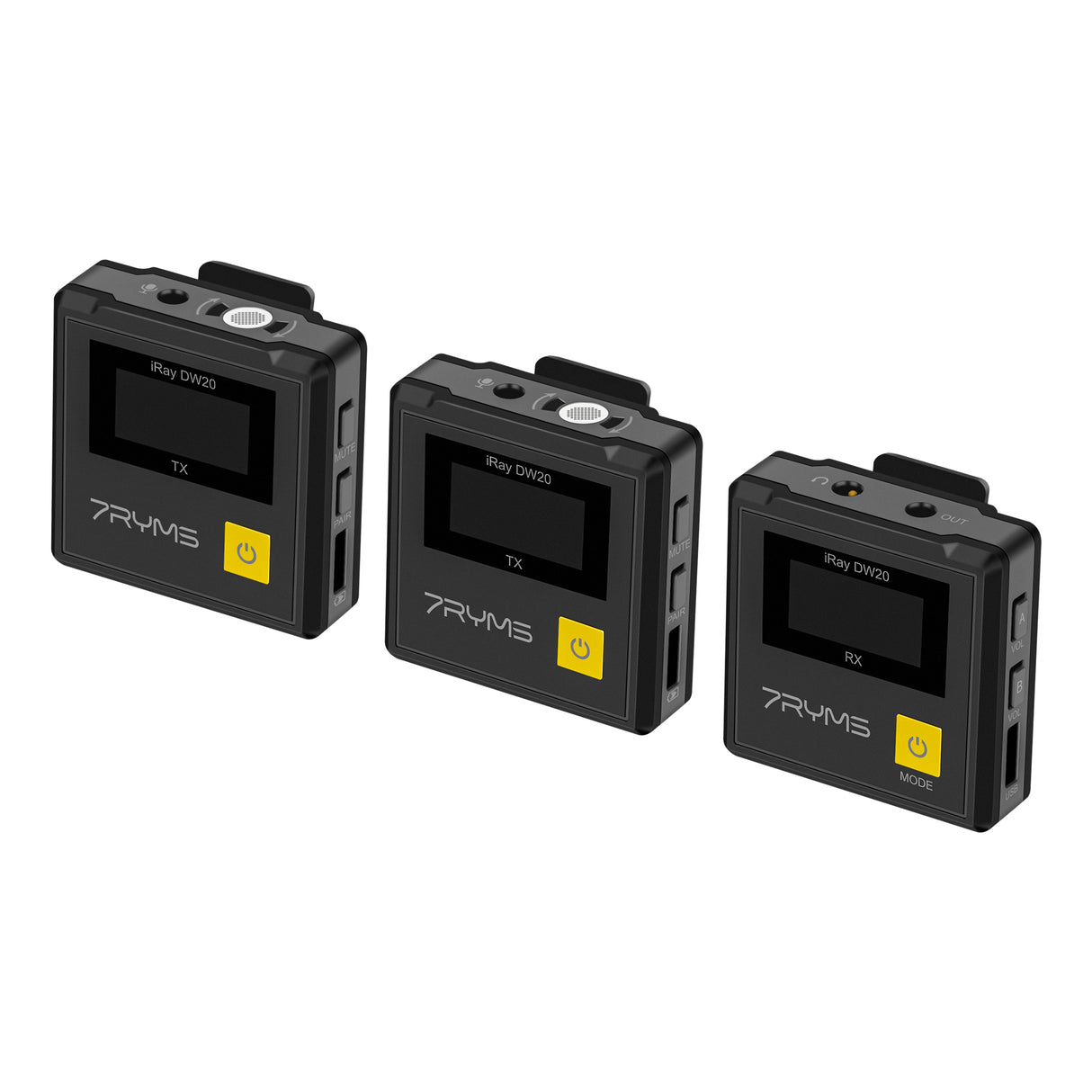 7RYMS iRAY DW20 Wireless Lavalier Microphone For YouTube Live Streaming tiktok