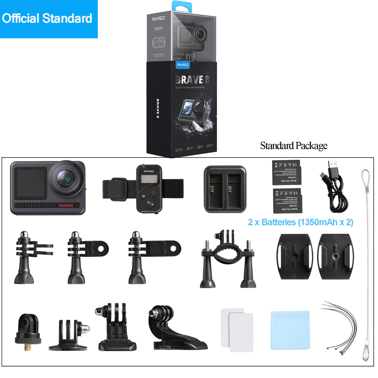 AKASO Brave 8 Dual Color Screens Action Camera