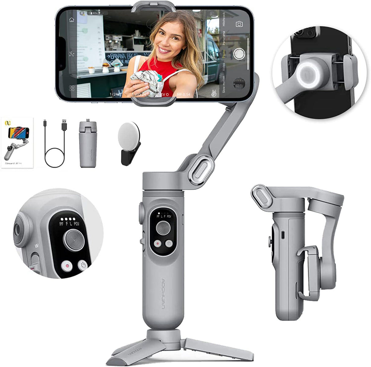 Aochuan Smart X Handheld 3 Axis Gimbal Phone Stabilizer Bluetooth