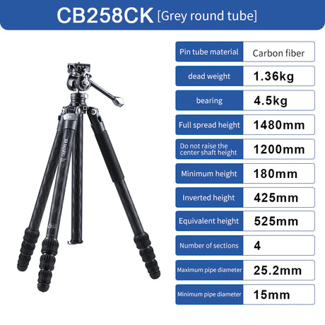 Benro Qingniao Tripod CB258CK ,CB259AFK Ball/Hydraulic integrated PTZ