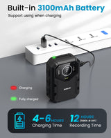 BOBLOV B4K1 128GB 4K Body Mounted Camera