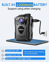 BOBLOV M5 1440P Police Recorder 4200MAH Battery Body Camera