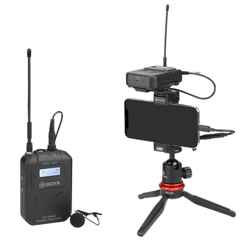 BOYA BY-WM6S UHF Wireless Lavalier Microphone System