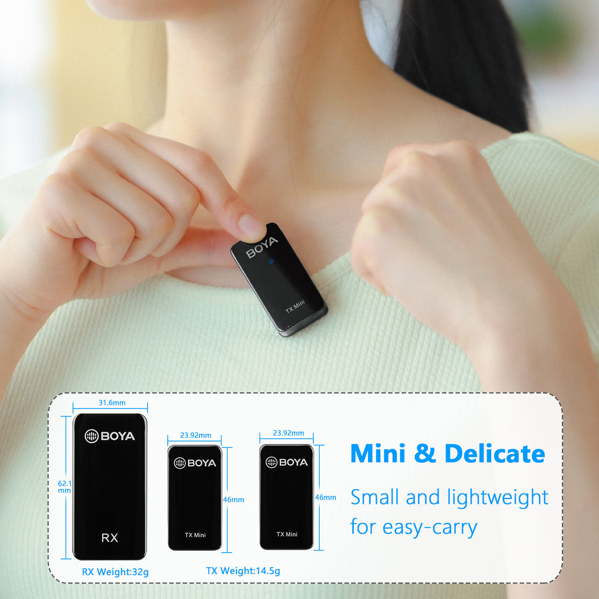 BOYA BY-XM6 S1 S2 Mini Professional Lavalier Lapel Wireless Microphone