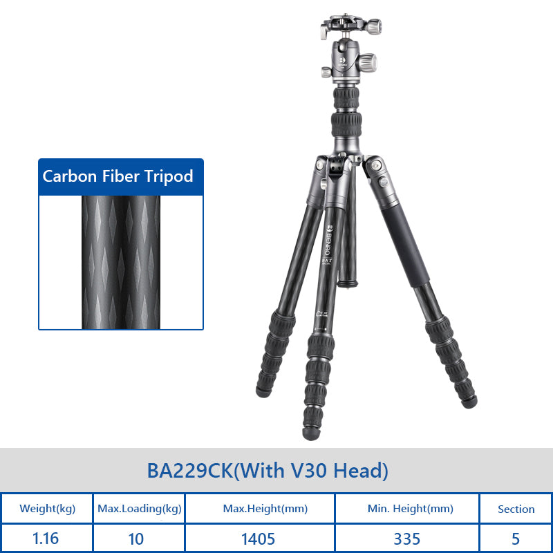 Benro BAT Series Aluminum Alloy/Carbon Fiber Tripod