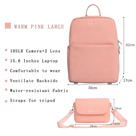 CADEN D75 Pink 2022 New Large Shockproof Backpack