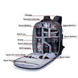 CADEN W9 Black Anti-shock Large Capacity Drone SLR Backpack