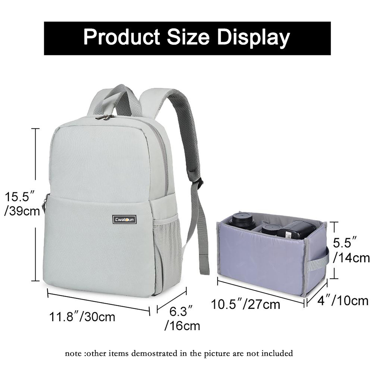 CADEN L4 Black Wear-resistant Large DSLR Cameras Backpack