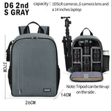 CADEN  D6 Black Large Capacity DSLR Cameras Backpack