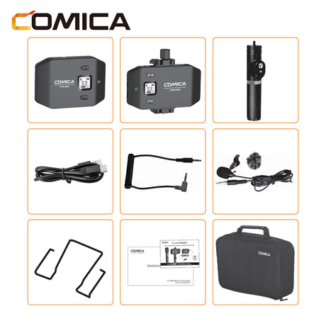 Comica CVM-WS50 A B C Professional Wireless Lavalier Microphone