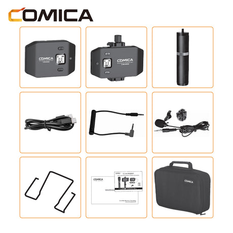 Comica CVM-WS50 A B C Professional Wireless Lavalier Microphone