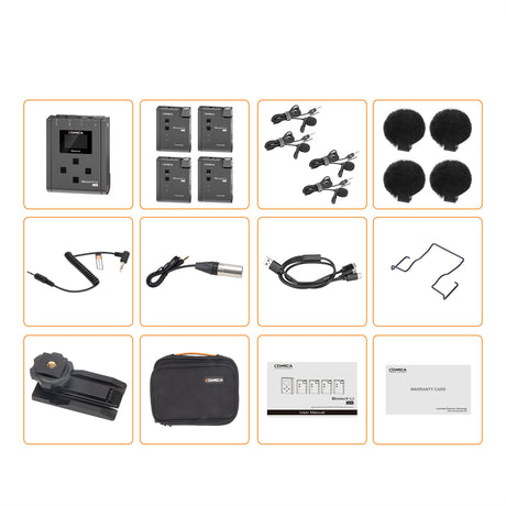 Comica BoomX-U QUA 4-group Multi-functional Wireless Microphone