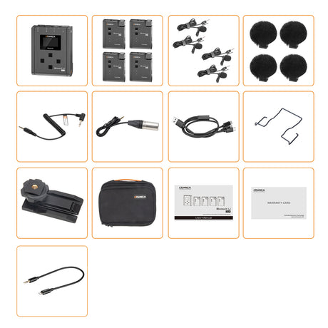 Comica BoomX-U QUA 4-group Multi-functional Wireless Microphone