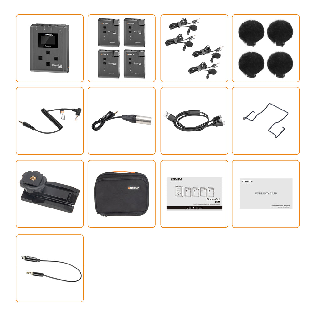 Comica BoomX-U QUA 4-group Multi-functional Wireless Microphone