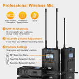 Comica -CVM-WM200 PRO UHF Metal Dual-channel Wireless Microphone