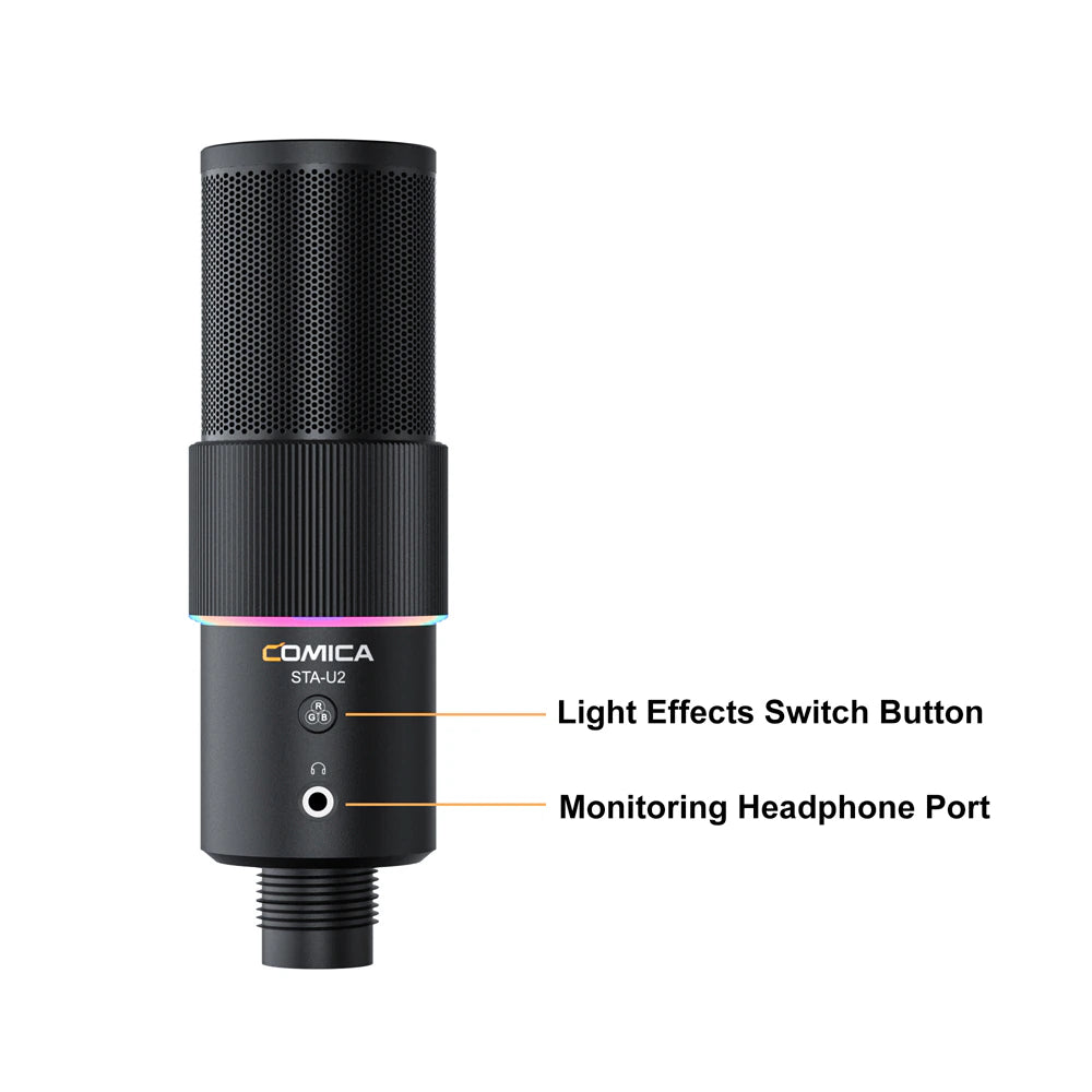 Comica-STA-U2D  RGB Cardioid Condenser USB Microphone Kit
