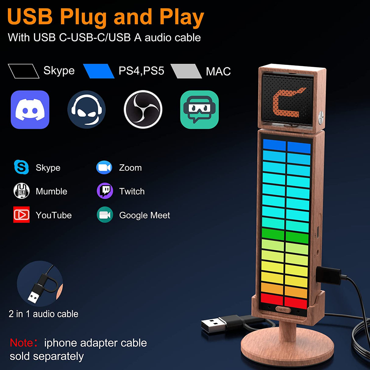 Comica RGB UMIC Cardioid Condenser USB Microphone