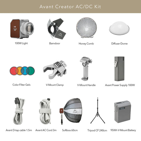 HOBOLITE Avant 100W Bi-Color Portable photographic LED light for video studio