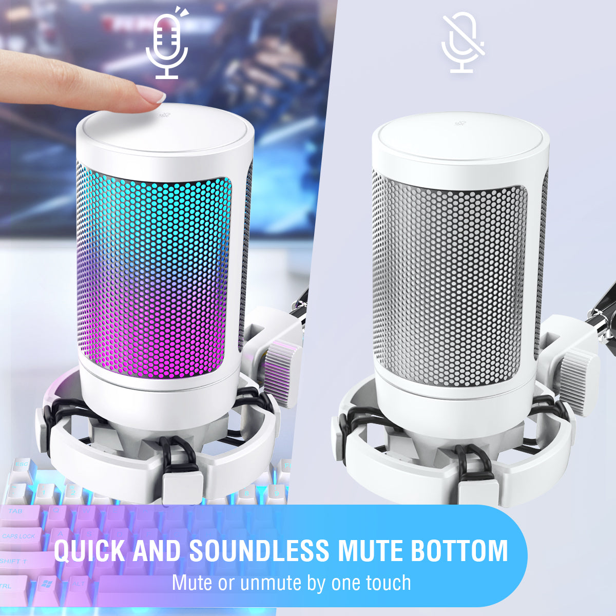 FIFINE AmpliGame USB RGB Streaming Podcasting Microphone