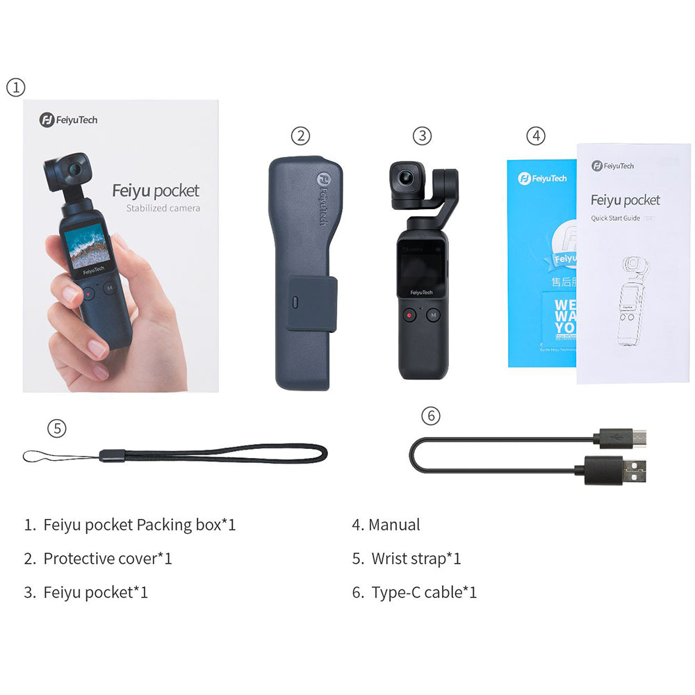 Feiyu Pocket New Smart 4K 6-axis Stabilized Handheld Camera