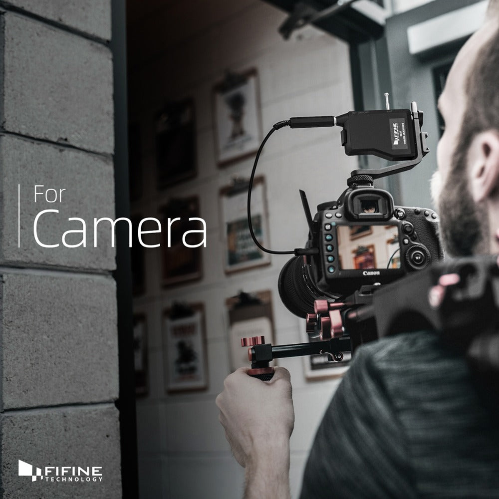 Fifine K037B Wireless Microphone With Lavalier & Headset Mic