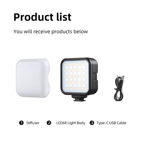 Godox LED6R/6Bi Bi-color RGB LED Video Camera Light