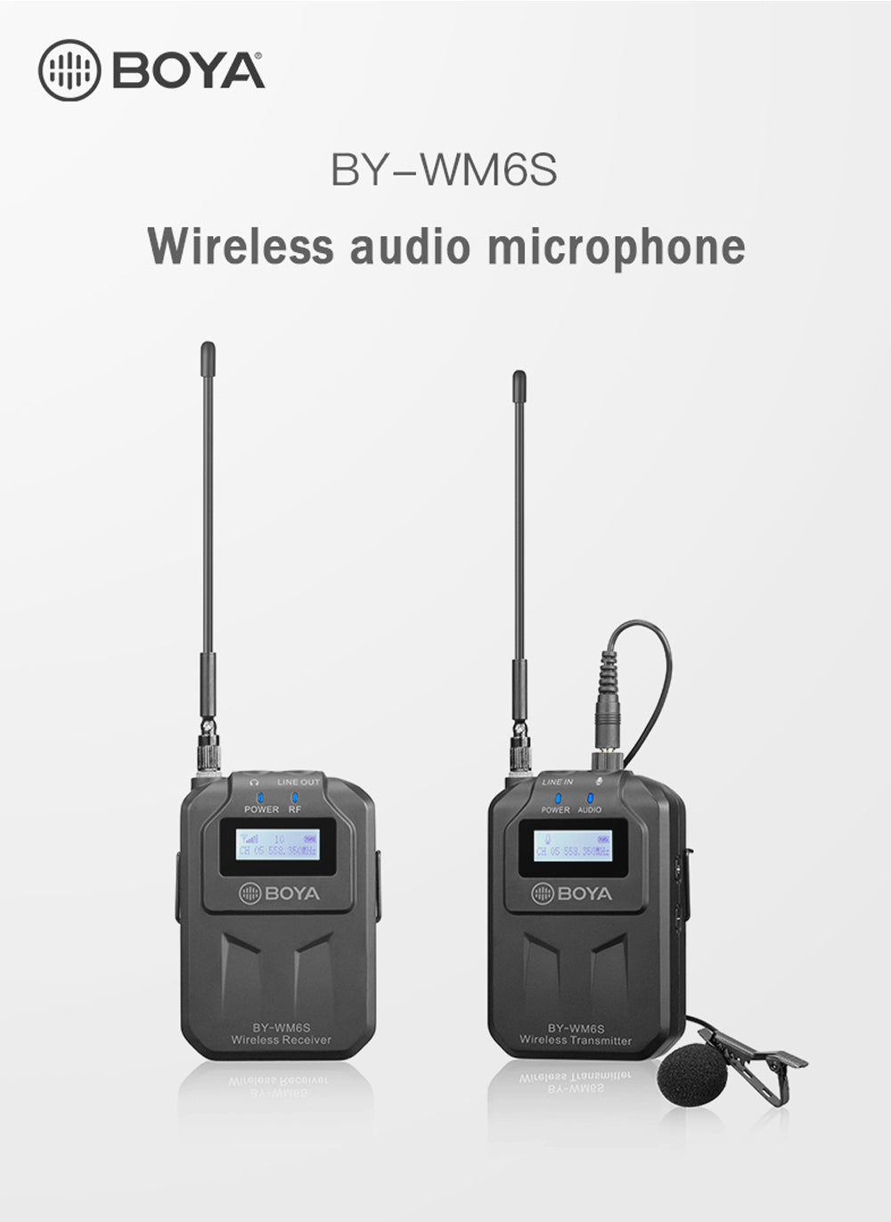BOYA BY-WM6S UHF Wireless Lavalier Microphone System