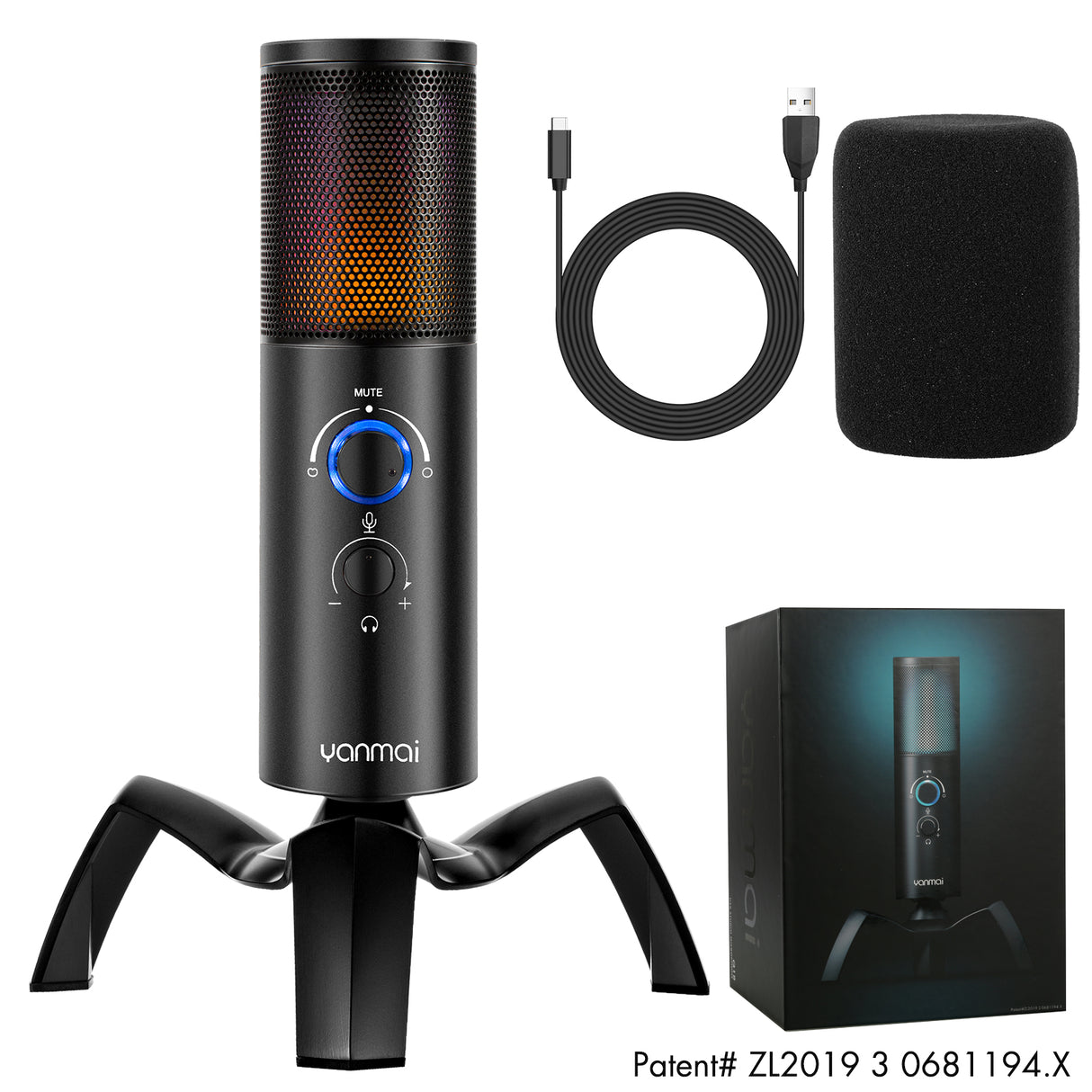 Yanmai Q18 Usb Streaming Microphone kit For Streaming, Vlogs