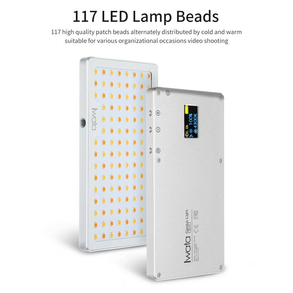 Iwata GL-01 117 LED Video Ultra-thin Photography Fill Light