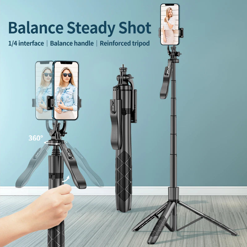 Funsnap L16 1530mm Wireless Selfie Stick Tripod Stand Foldable Monopod