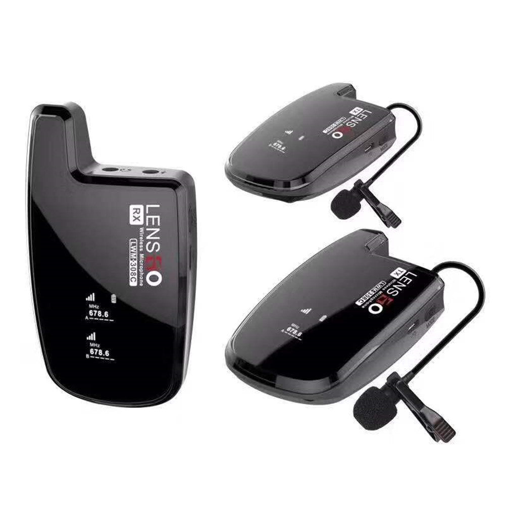 LENSGO 308C UHF 30-Channel Professional Lavalier Wireless Microphone