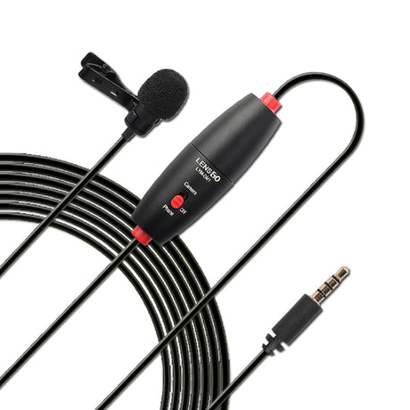 LENSGO DM1 Omni-directional Lavalier Microphone for DSLRs Camera