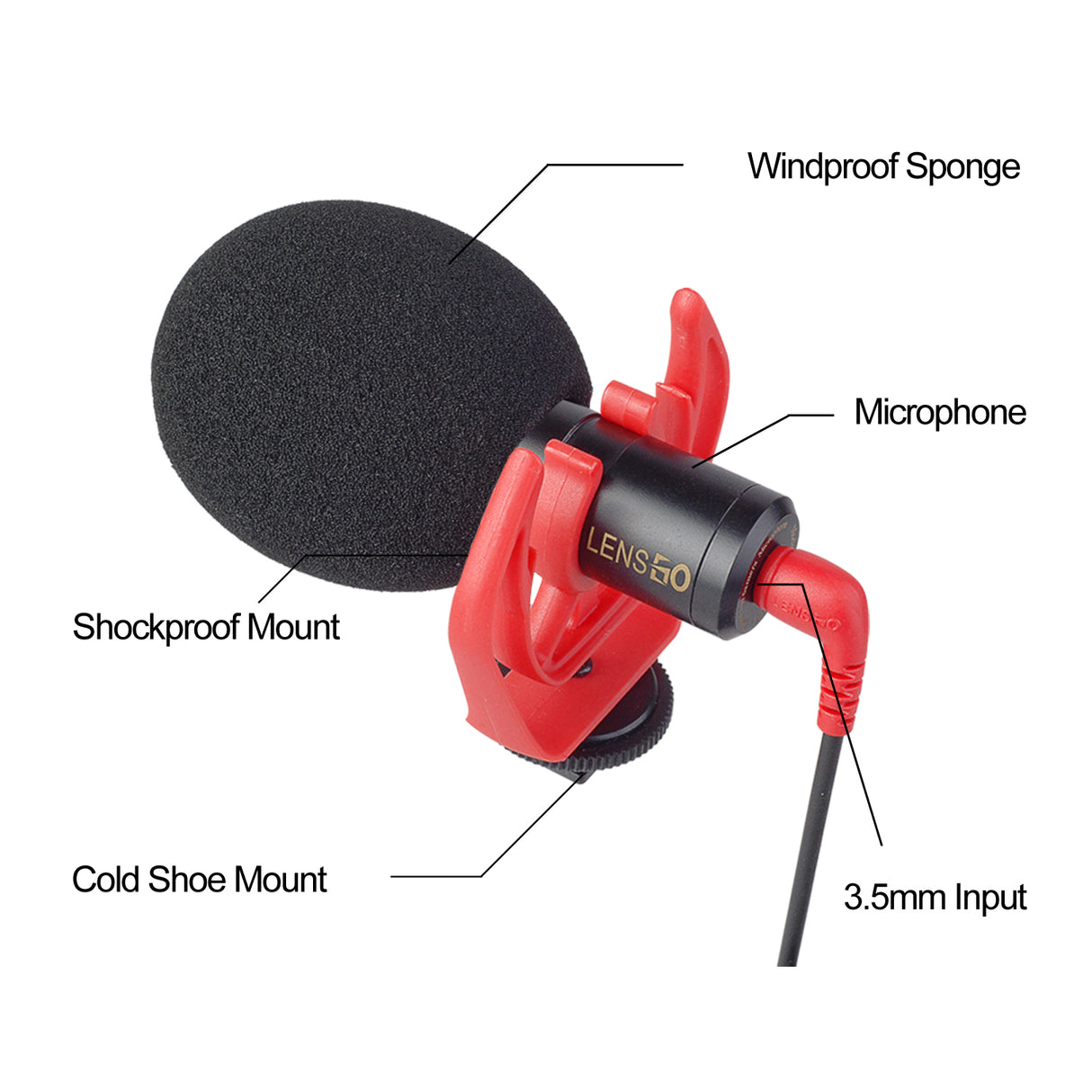LENSGO DMM1 Mini Shotgun Microphone KIT With Tripod