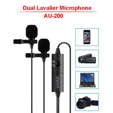 MAONO AU-100/200 Lavalier Audio Video Phone Microphone