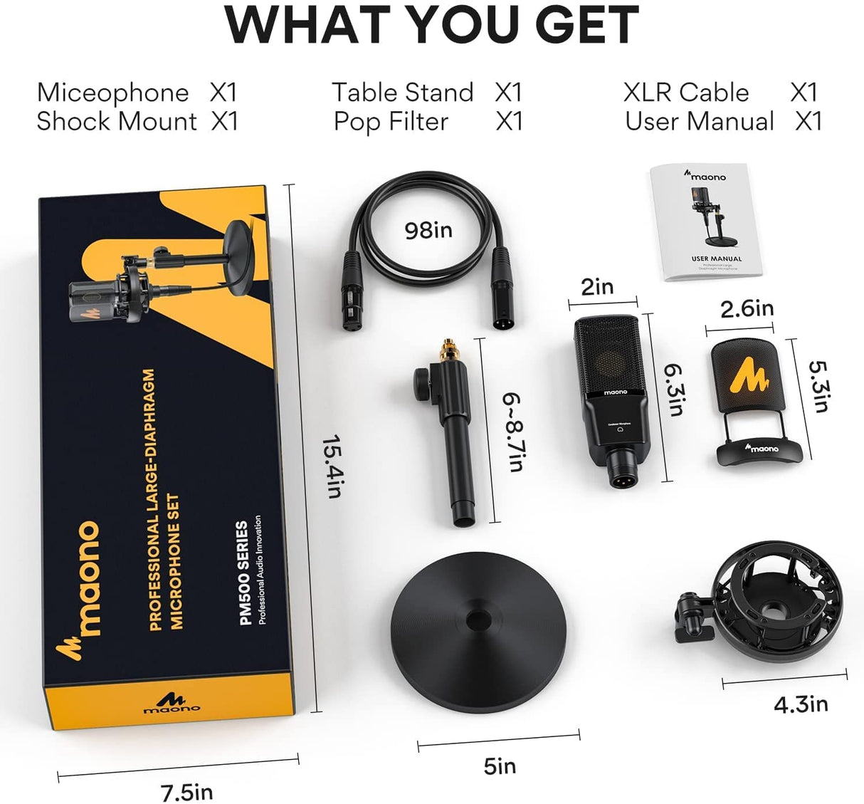 MAONO PM500 Gaminng XLR Condenser Microphone