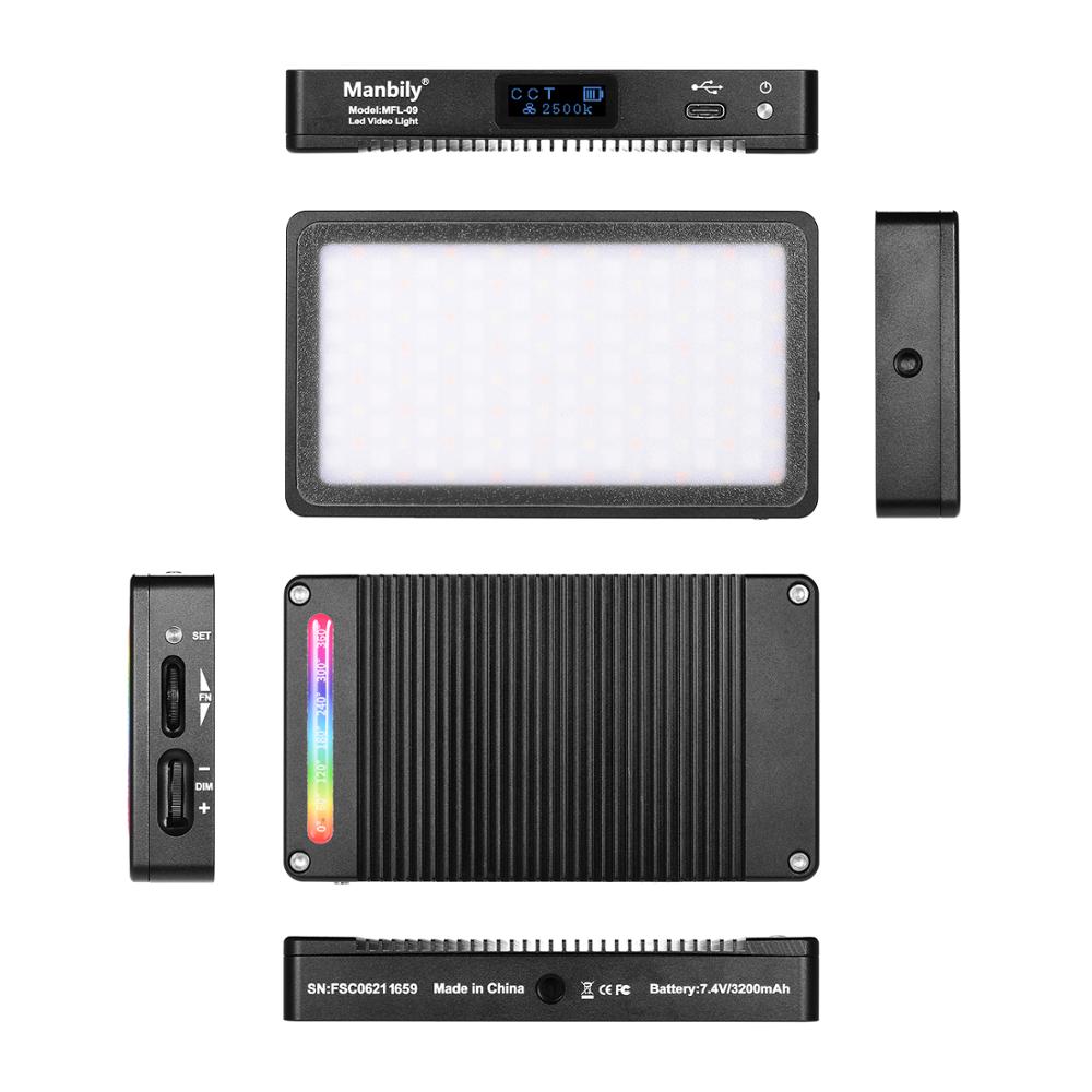 Manbily MFL-09 Pocket RGB LED Video Light Fill Light