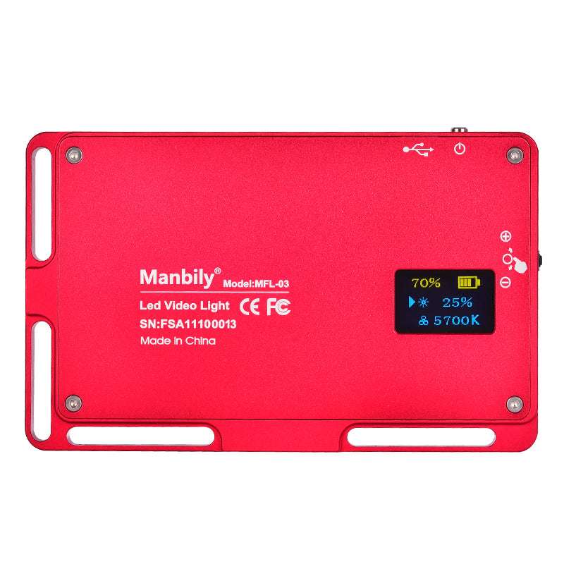 Manbily MFL-03 Photography 3500-5700K Mini LED Video Light